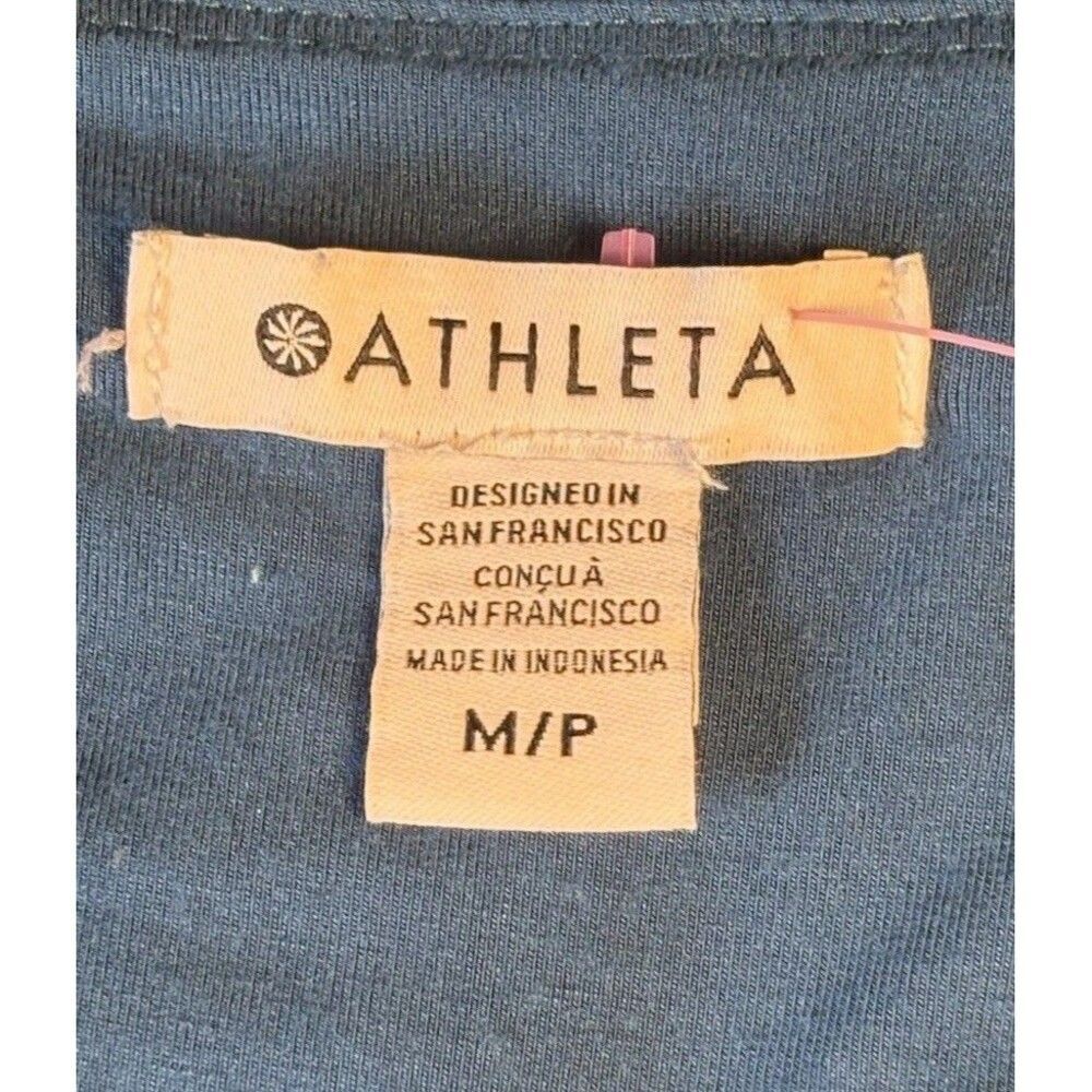 Athleta Santorini Thera Dress M Medium Dark Lapis Blue Casual Sleeveless Knit - Picture 5 of 8